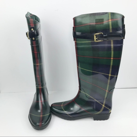 Lauren Ralph Lauren RossalynII Tall Plaid Rain Boots - Picture 5 of 13